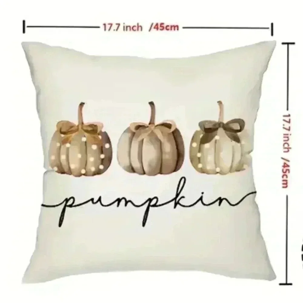 Vintage Pumpkin Throw Pillow Cover